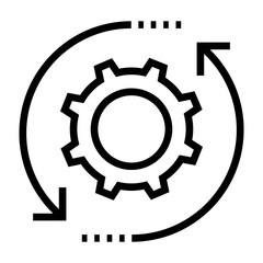 Settings, options icon illustration. Gear, Cogwheel symbol. Configuration sign icon for perfect mobile and web app designs.