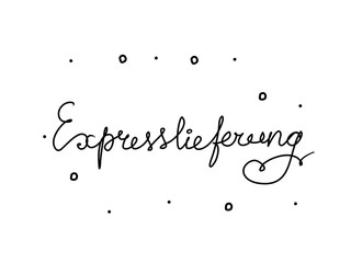 Expresslieferung phrase handwritten with a calligraphy brush. Express delivery in german. Modern brush calligraphy. Isolated word black