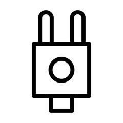 Electric plug icon in line style. Charge computer, or other electric appliances.