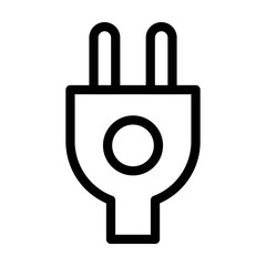 Electric plug icon in line style. Charge computer, or other electric appliances.