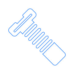 Screw outline icon, metal nut, bolt