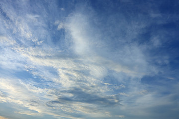 dramatic white cloud on blue sky, nature background
