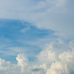 fluffy white cloud above sky background