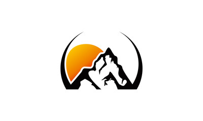 nature mountain logo vector