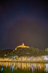 Cochem castle under the milkyway
