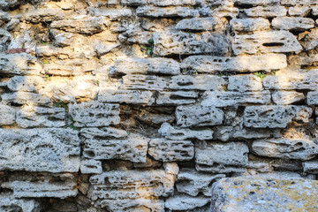 texture of a Roman stone wall