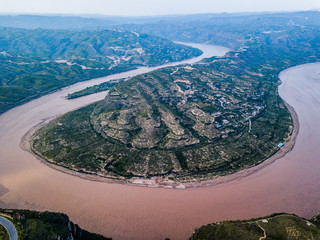 Qiankun Bay of Yellow River in Shanxi,China