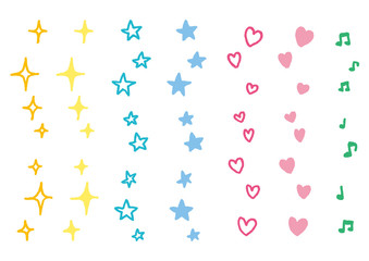 キラキラ手描き素材