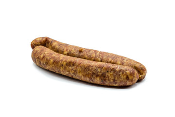 Cracker sausage isolated on white background