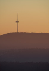 TV Tower above Koblenz during sunset