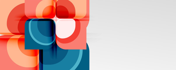 Abstract background - geometric cut paper design flower or square shape composition. Vector Illustration For Wallpaper, Banner, Background, Card, Book Illustration, landing page