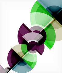 Fototapeta premium Abstract background, circle and triangle design round shapes overlapping. Geometric trendy template. Vector Illustration For Wallpaper, Banner, Background, Card, Book Illustration, landing page