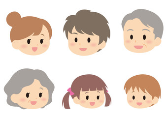 6人家族の顔
