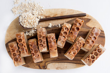 Handmade Soap with bath and spa accessories. oat aroma