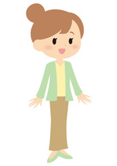 笑顔の女性