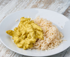 chicken curry with rice homemade