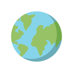 Vector planet Earth icon. Flat planet Earth icon. Flat design vector illustration for web banner, web and mobile, infographics. Vector Earth icon graphic