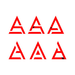 Letter A, A vector icon, logo