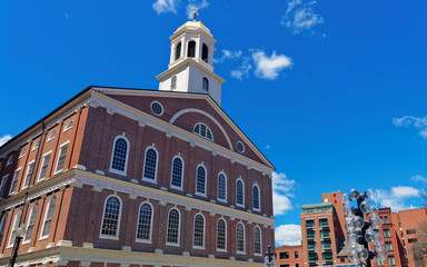 Faneuil Hall in Government Center in downtown of Boston