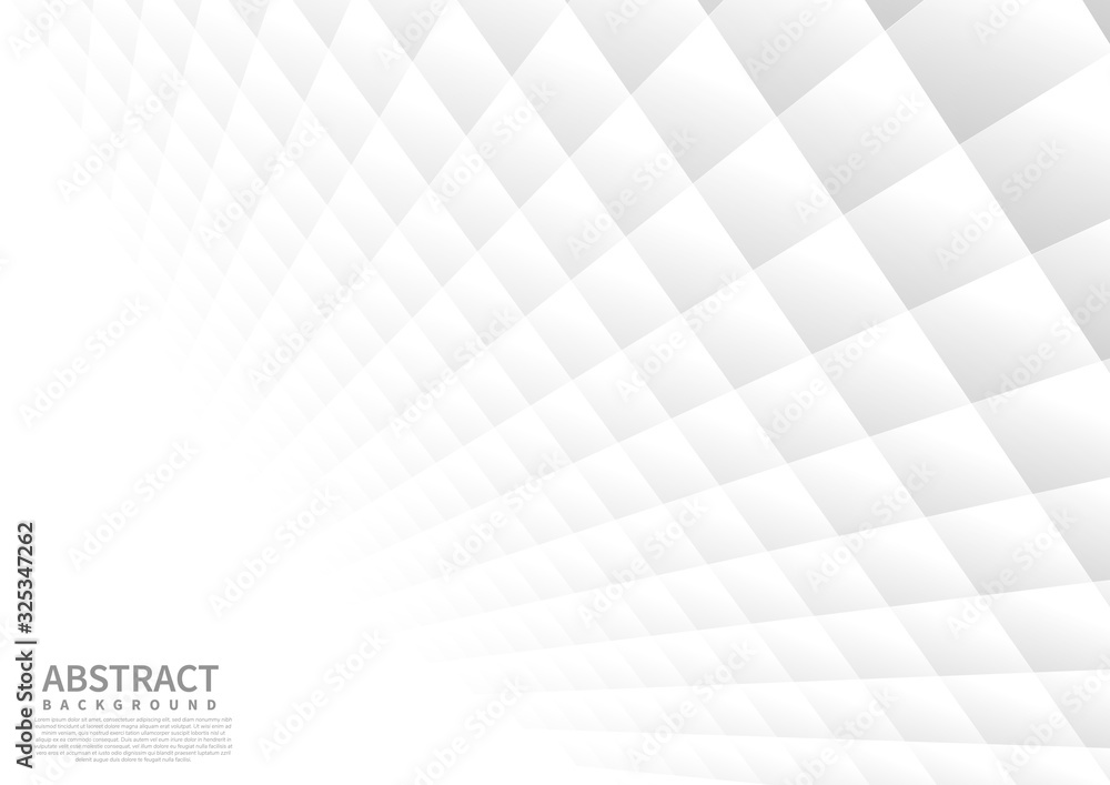 Poster abstract geometric square pattern background with white shapes perspective can be used in cover desi