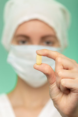 nurse with a pill