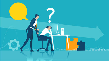 Business woman getting over stressed in the office, exhausted, tired person working long hours, competitive business life, stress and depression concept illustration. 