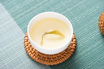 Organic green tea has a health preserving function. It's a hot drink that Oriental and Asian people like very much. It is also called Chinese tea
