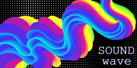 Obraz premium Sound Wave. Music Background. Fluid Shape. Vector