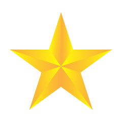 Magnificent and beautiful design of a golden star 