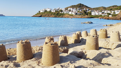 sand castle on the beach