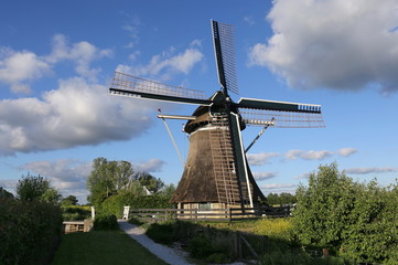Beautiful old windmill in the Netherlands