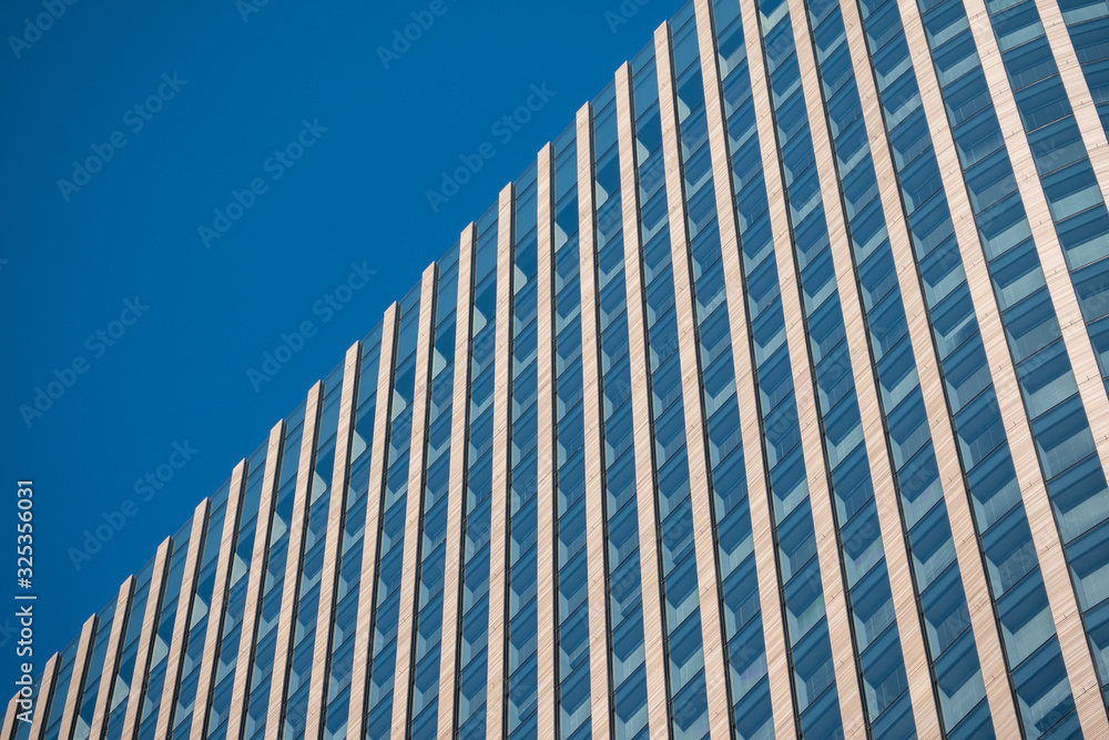 Fototapete abstract background architecture lines. modern architecture detail