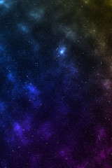 Obraz na płótnie Canvas Abstract Space background with nebula and stars, night sky and milky way.