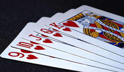 hearts royal flush in poker