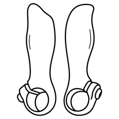 Fototapeta premium pair of cycling bicycle handlebar ends