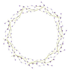 Obraz premium Watercolor Summer Spring Hand Drawn Frame