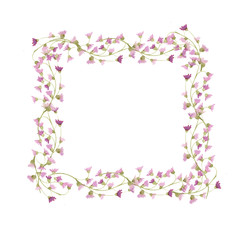 Watercolor Summer Spring Hand Drawn Frame