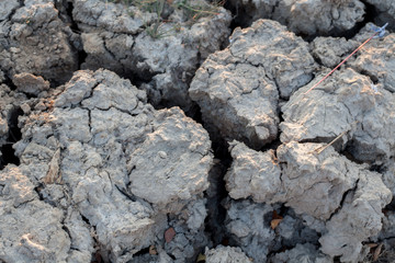 Arid conditions cause soil to break
