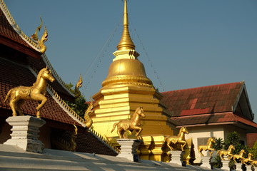 Chiang Mai Thailand - Temple area Khuan Khama street view