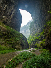 Chongqing, China - January 2, 2020 : Wulong Karst National Park 