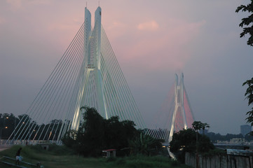 Bridge Pont de la corniche in Brazzaville, republic of Congo.