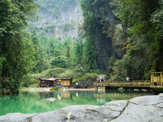 Chongqing, China - January 2, 2020 : Wulong Karst National Park 