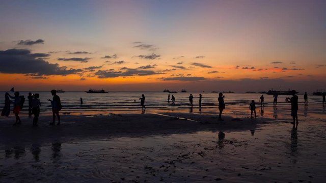 Sunset in Boracay island of Philippines 60fps