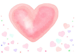 水彩のハート