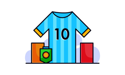 Blue jersey icon illustration