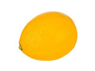 Fresh ripe lemon isolated on white background