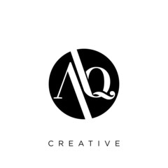 aq circle logo design