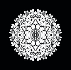 illustration of mandala art decoration