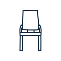 Isolated chair doodle line style icon vector design