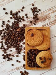 Oatmeal Cookies and Coffee Beans